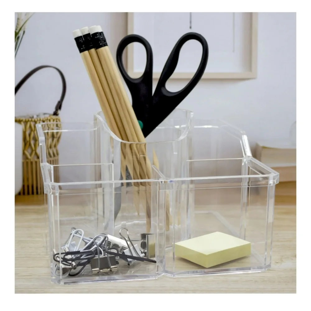 Multi-Use Clear Acrylic Desk Organizer